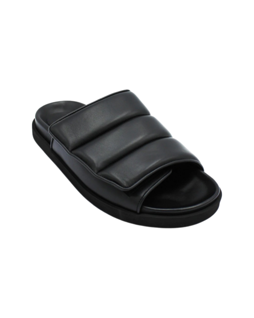 Quilted Leather Slides