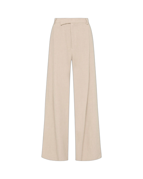 Linen Overlap Waist Trousers