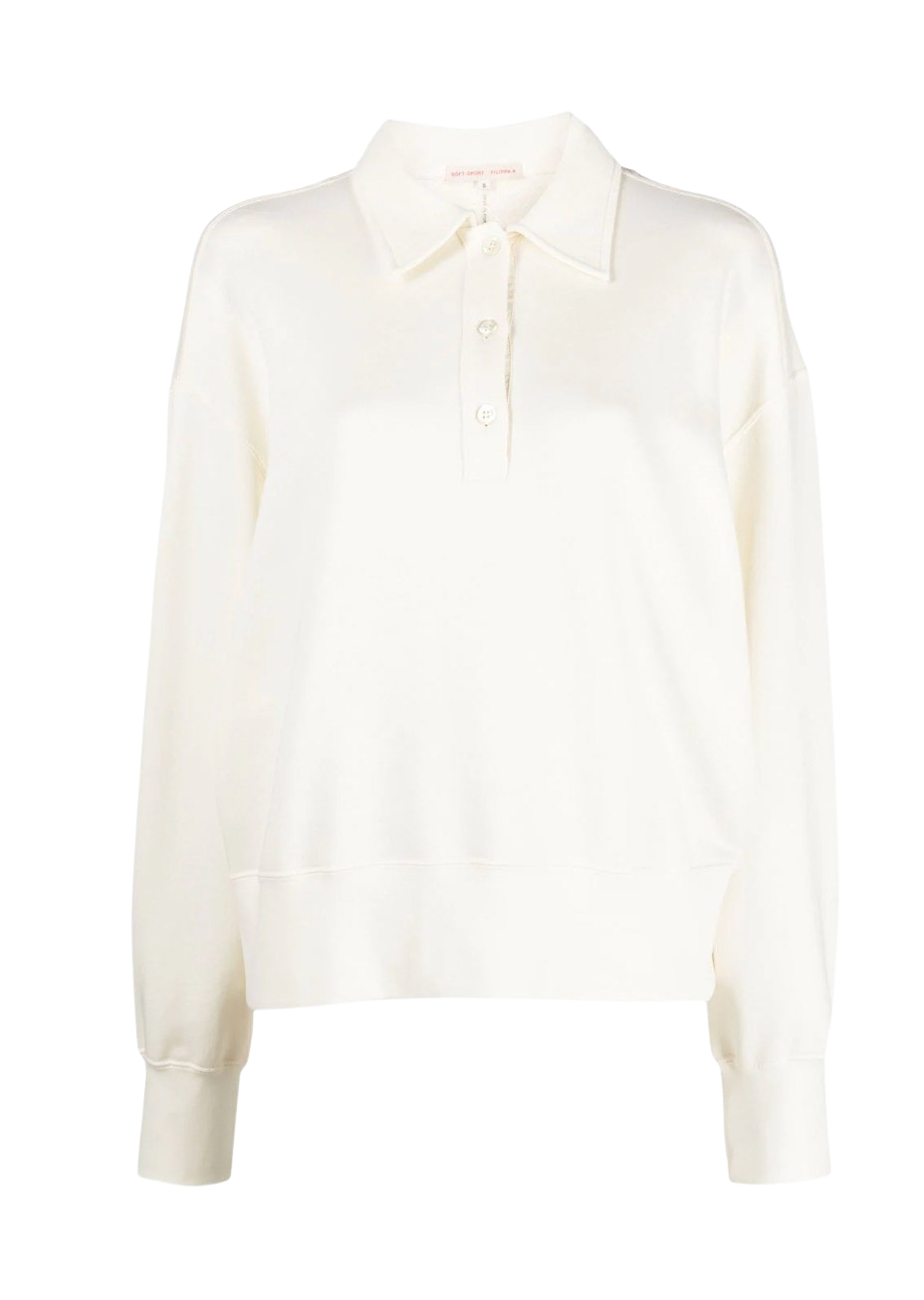 Button-placket Long-sleeved Polo Jumper