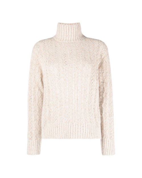 Cable Knit Roll Neck Jumper