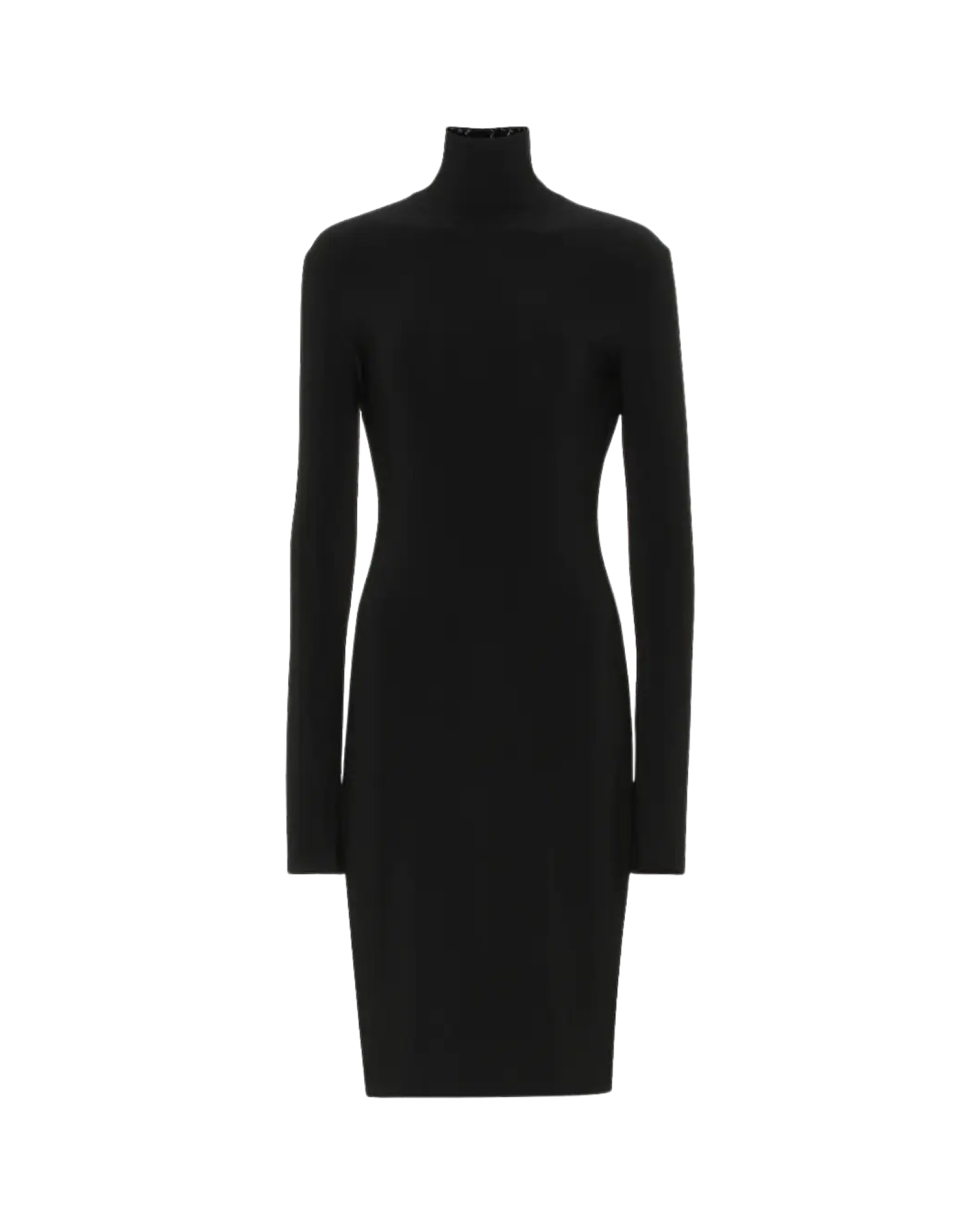 Stretch Jersey Turtleneck Dress